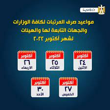 جدول صرف المرتبات