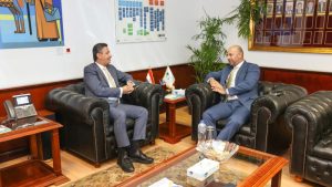 مباحثات الدكتور شريف فاروق رئيس البريد مع الدكتور رامي الدكاني رئيس البورصة 