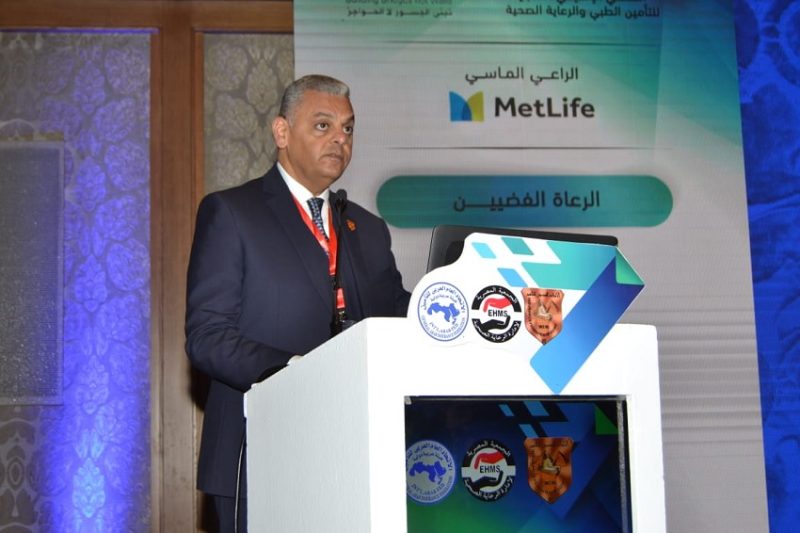 علاء الزهيري ,رئيس الإتحاد المصري للتأمين خلال كلمته بمؤتمر قمة المناخ