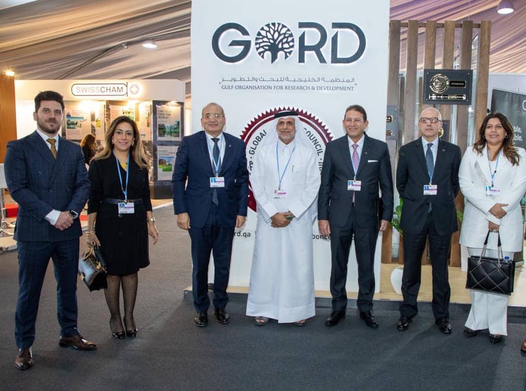 لقاء ممثلو مجموعة QNB مع ممثلي المنظمة الخليجية للبحث والتطوير(جورد) في مؤتمر قمة المناخ