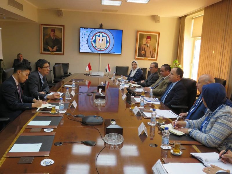 مباحثات الدكتور محمد معيط وزير المالية مع ممثلي الشركات السنغافورية