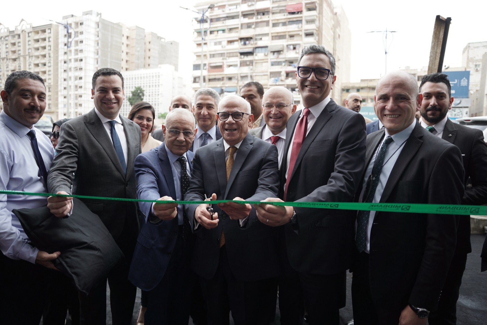 أثناء افتتاح فرع بورسعيد الجديد