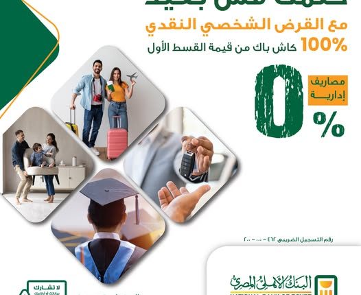 تفاصيل القرض الشخصي للبنك الأهلي بدون مصاريف إدارية