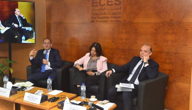 وزير المالية أحمد كجوك خلال ندوة المركز المصري للدراسات الاقتصادية